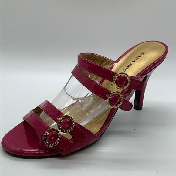 Dana Buchman Shoes - Dana Bachman pink straps slip on heels